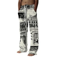 Muški modni ležerni ispisan džep čipkaste hlače Velike veličine hlače