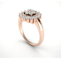0.5carat okrugli rez Diamond Prong Fancy Dame Stilizirani obljetni prsten za vjenčani trak Solid 10k