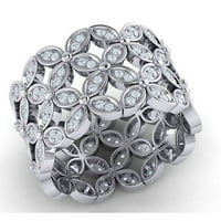 Nije poboljšan 3CT okrugli rez Dijamantna ženska svadbena bridalna vječna svadbeni prsten za vjenčanje
