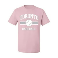 Divlji Bobby City of Toronto Baseball Fantasy Fon Sports Muška majica, svijetlo ružičasta, srednja