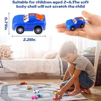 Zabavni povukli automobil, plastični povlačenje nazad Mini auto igračke pokloni za djecu