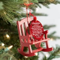 Božić u Nebeskom Memorijalnom ukraju Mini drvene stolice za ljuljanje Božić u nebeskom stolici sa hangetag