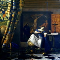 19 X25 Fini umetnički plakat :: Jan Vermeer Alegorija vere