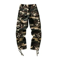 Rovga Muške hlače muške modne casuflage multi džepne kopče sa zatvaračem za patentne patentne pantalone