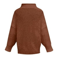 Ženski povremeni čvrsti otoci za pletenje dugih rukava pulover Duks ležerne prilike slatkih montaža