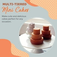 Mini višeslojni kalup za torte, mini tier kalup za torte, aluminijski aluminijski kolica, okrugli kolač