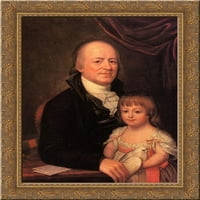 Thomas Elliott i njegova unuka Deborah Hibernia Gold Ornate Drvo uokvirene platnene umjetnosti Peale,
