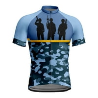 Mengen muški biciklistički kamuflijski serijski dres biciklom, brze suhe prozračne reflektirajuće biciklističke košulje sa stražnjim džepovima MTB vrhovi, 2xS - 6XL