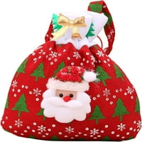 Božićne poklon torbe Zlatno baršuna Apple torba Santa Claus Back torba Viseća torba Božićna čarapa za