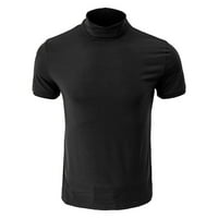 Caveitl muns casual majice, muškarci kratki rukav casual moda visoka ovratnica Base majica T majica bluza crna
