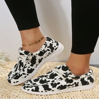 Gomelly Dame hodanje cipele na platnu tenisice Leopard Print Stanovi protiv klizanja Ležerne cipele