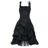 Ženska Gothic Vintage haljina Steampunk Retro Court Princess haljina bez rukava plus veličine žene,