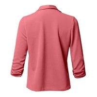 Žene ležerne bluže otvorene prednje dugih rukava Tunika radne kancelarijske jakne Blazer Cardigan kaput