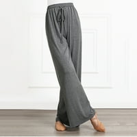 Jerdarske hlače Ženske hlače sa širokim strukom Široke noge Vježbajte Modertne casual pantalone Yoga