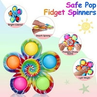 Pop Fidget Spinners, PUT BUBBLE FIDGET SPINNER, zabava jednostavne popper fidget igračke, ručni sezontorski spivački spinner za ADHD anksioznost Stresna reljefna igračka za djecu odraslih