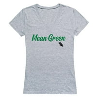 Univerzitet u Sjevernom Teksasu znači zelena ženska skripta majica majica sivi xl