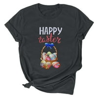 Zeko majica Žene SAD Prodaja Clearence Happy Uskrsni vrhovi kratkih rukava Casual Comfy Rabbit Majice
