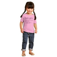 Hangry Definicija ljuti foodie toddler Boy girl majica dojenčad Toddler Brisco brendovi 4T