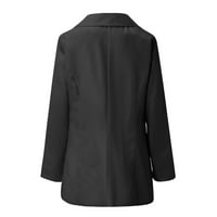 DTIDTPE jakne za žene Cardigan za žene, ženska casual solidna kardigan sa džepnim reverlima dugih rukava