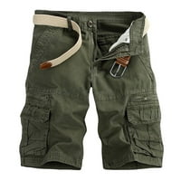 Teretne kratke hlače za muškarce Classic opušteno uklapanje vježbanja kratkim više džepnim gumbom niz