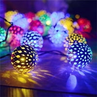 Vatrena prodaja božićna led marokanska šuplja metalna lopta LED svjetla za svjetla Baterija za vjenčanje