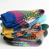 Čarape za žene Žene Hladno vrijeme Vintage Meke tople čarape Debele pletene cijevi Socks Multi-boja