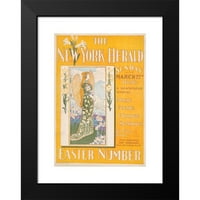 Louis ROAD crni moderni uokvireni muzej umjetnički print pod nazivom - New York Herald nedjelja 22.