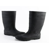 Eloshman Muške sigurnosne cipele Čelični nožni čizme Teška rain boot industrijski PVC vodootporni vrtni