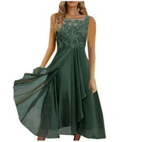 Clearsance Ljetne haljine za žene bez rukava tiskane vruće prodaje Dužina gležnja A-line okrugla izrez