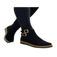 Eloshman Women Winter COATS Casual Anketa Boot Comfort Vintage čizme Radni patentni zatvarač kratki