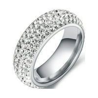 Wozhidaoke prstenovi za žene hmelj Bling prsten ženski nehrđajući čelik vjenčani prstenovi za žene muškarci