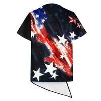 Aufmer Clearance Patriotske majice za žene Activewear Američka zastava, promašuje asimetrične bluze