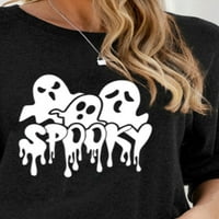 Ženska crewneck dugih rukava s dugim rukavima Halloween Ghost Print Tunic Tops bluza Majice