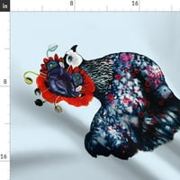 Štampani ručnik za čaj, platno pamučno platno - cvijeće makpine Kuhinjski akvarel Farm Rooster Print