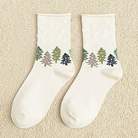 Guvpev 1pair modne valjane čarape Pamuk Mid Tube casual božićni polka Dot čarape Božićne kostime za