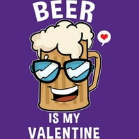 Pivo je moja majica za valentinovo ženska ljubičasta heather grafički racerback tenk top - dizajn od