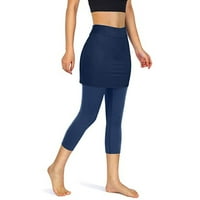 Wefuesd joga hlače za žene Ženske tenis Skirted gamaši džepovi Elastični sportovi Yoga Capris Suknje