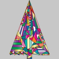 Božićno drvo sažetak Muški atletski heather krem ​​grafički tee - Dizajn ljudi XL