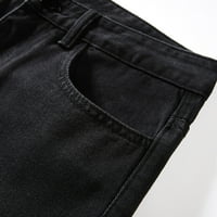Jinyu Muške modne ležerne pune traperi ravne hlače sa pantalonama na džepne traperice