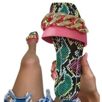 Sandale Ženske papuče Leopard Ispiši otvorene nožne cipele s plosnom dnom