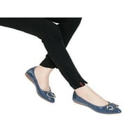 Gomelly Womenske ravne cipele na natilacima Udobne cipele Udobne cipele Prozračne Loafer žene Ženske cipele Plava 5,5