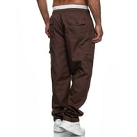 SHPWFBE Tergo hlače za muškarce Duksevi za muškarce Multi-džepne hlače Fitness Sports ravno-noga hlače