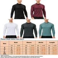 Grianlook muns sport majica sa štandom teretane na vrhu pune boje Kompresijske košulje muškarci atletski
