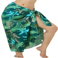 Leela ženski pareo plažni kupaći kostimi Bikini sarong Jedna veličina, lišće