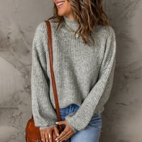 CLLIOS prevelizirani džemperi za žene dugih rukava Torpice Torpice Solid Color Turtleneck džemper Lood