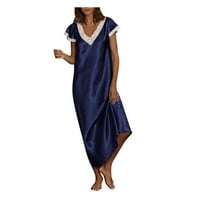 Labakihah Nighthowns za žene Ženske kratkih rukava V Domaća odjeća Pajamas Long haljina Nighthowns Sleepwear
