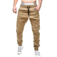 Muške hlače Duksevi slabe Ležerne prilike elastične joggings Sport Solid Baggy džepovi pantalone