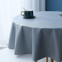 GERICH Čvrsta boja okrugli stolnjak vodootporan PVC stol za trpezarije Smeđa