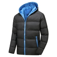 GUZOM MENS Quilted jakne - topli patentni zatvarač Comfy jesen i zima casual s kapuljačima Muška odjeća