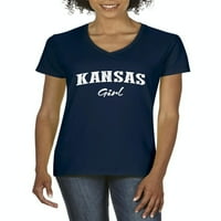 Arti - Ženska majica V-izrez kratki rukav - Kansas Girl